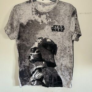 ⭐️Star Wars Black and Gray Short Sleeve Tee with Darth Vader Design